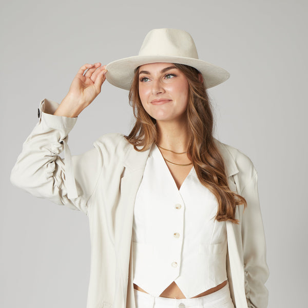 San Diego Hat Company Cut & Sew Faux Suede Floppy Fedora Wrapped Back Knot Trim Black