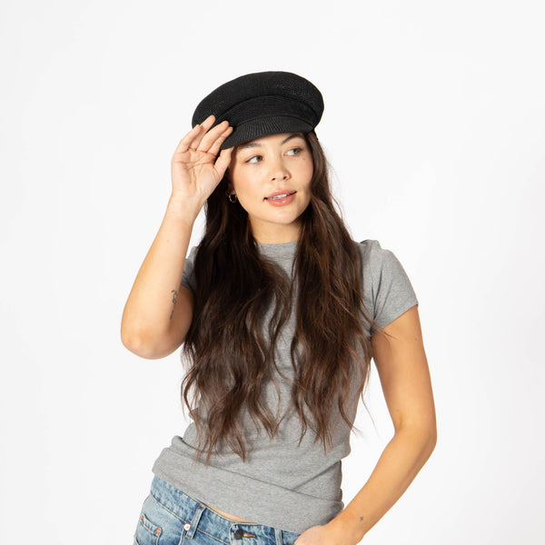 San Diego Hat Company Day Break - Women's Cabbie Hat Black
