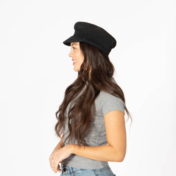 San Diego Hat Company Day Break - Women's Cabbie Hat Black