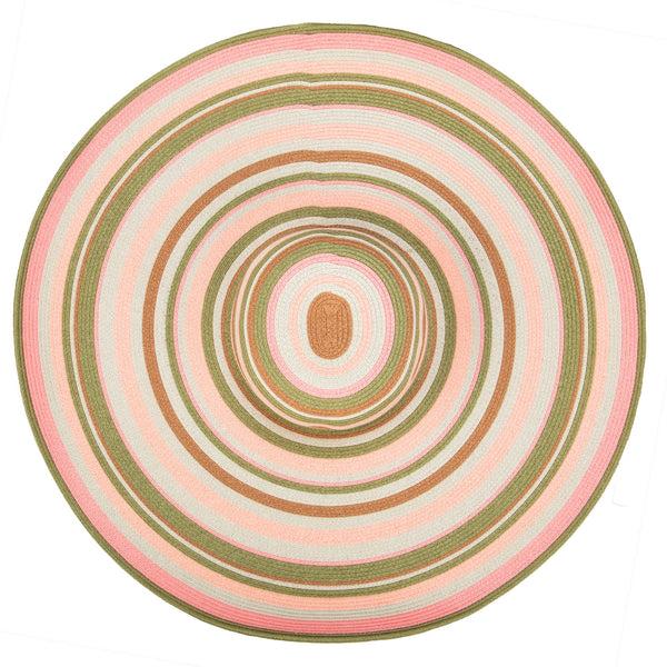 San Diego Hat Company Day Off - Multi Striped Round Crown Floppy Pink/Green