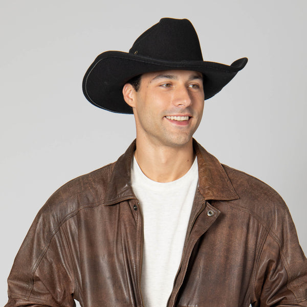 San Diego Hat Company Dwight - Cattleman's Crease Cowboy With Leather Band And Brass Gromets