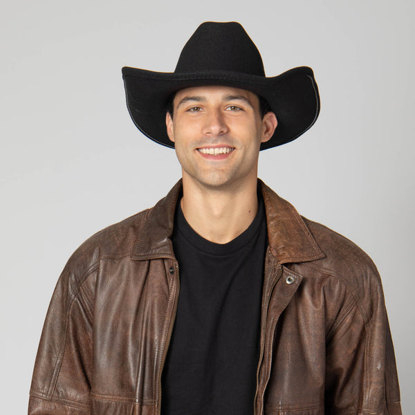 San Diego Hat Company Dwight - Cattleman's Crease Cowboy With Leather Band And Brass Gromets