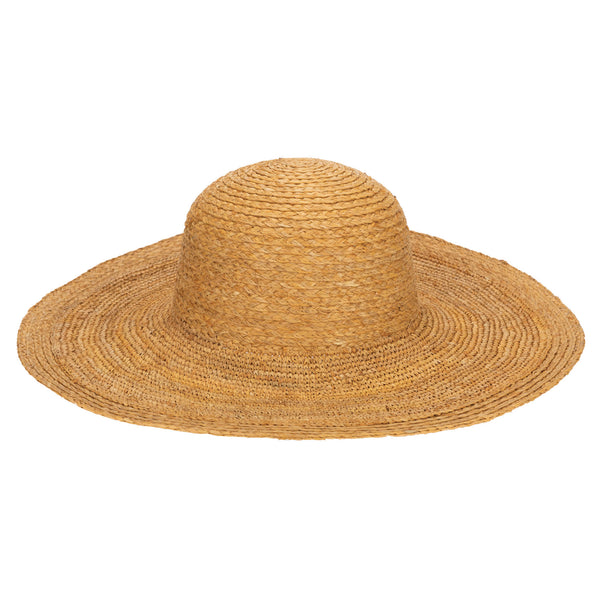 san diego hat company Elegant - Raffia Braid Round Crown Sun Hat Toast
