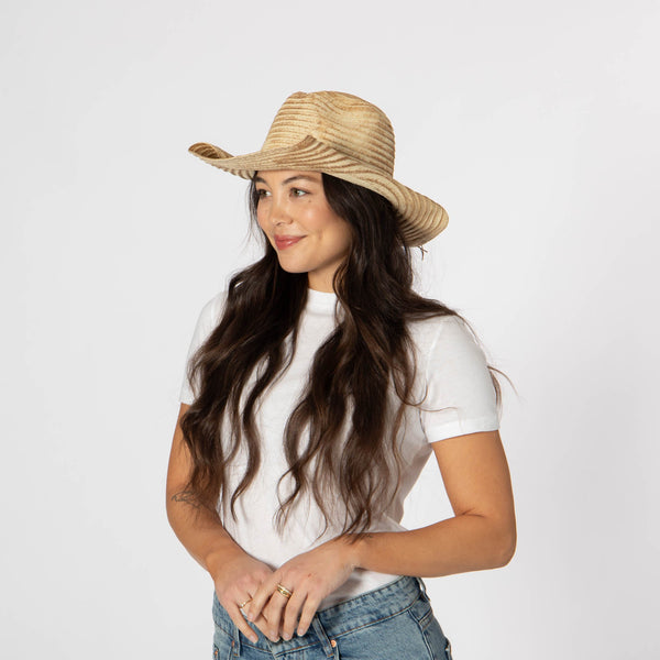 San Diego Hat Company Elena - Cowboy With Rolled Wire Brim Edges