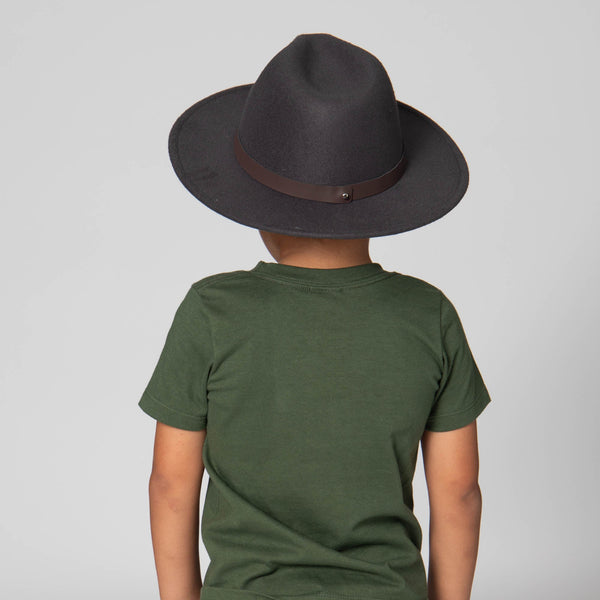 San Diego Hat Company Fedora With Faux Leather Band And Metal Snap Back Closure