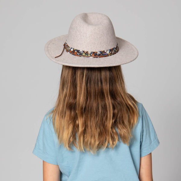 San Diego Hat Company Fedora With Floral Cotton Band