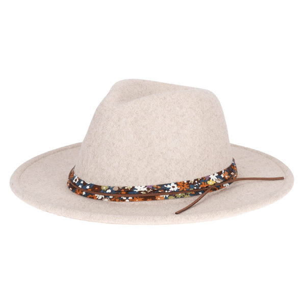 san diego hat company Fedora with Floral Cotton Band