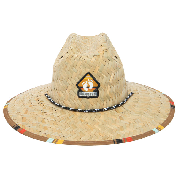 San Diego Hat Company Good Vibrations - Lifeguard Hat With Brown Striped Under Brim By Hang Ten