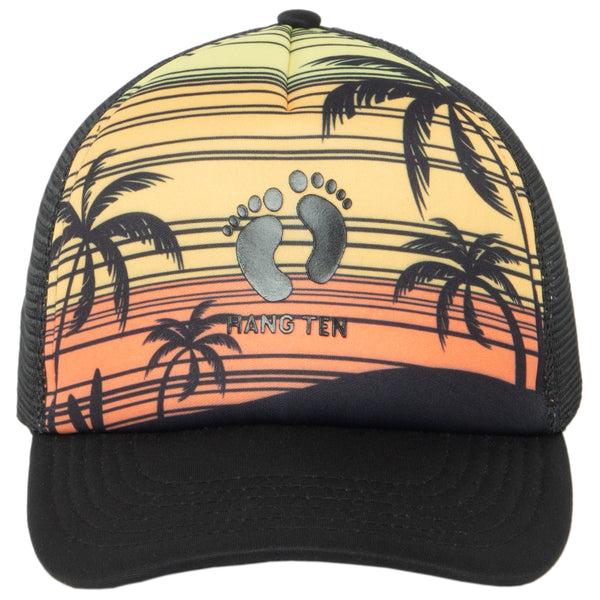 San Diego Hat Company Hang Ten Sublimated Trucker Hat With Gel Print Logo And Mesh Back