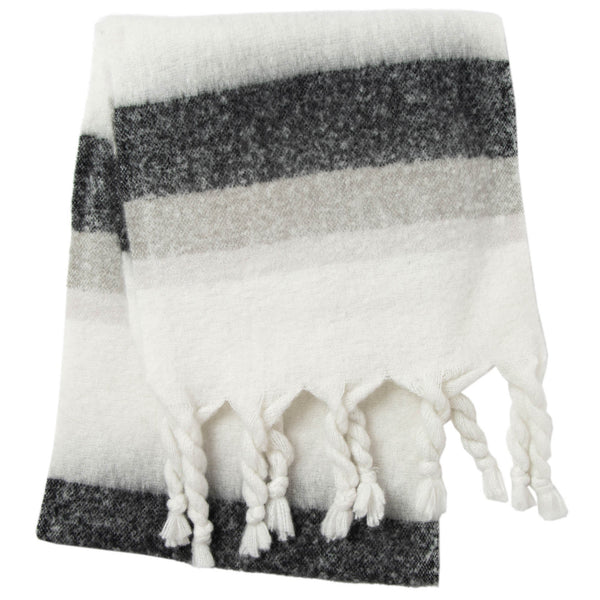 San Diego Hat Company Harper - Woven Scarf With Tassled Ends