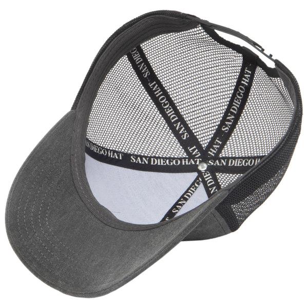 San Diego Hat Company Heritage Line - Mens Beige Trucker Hat (OCM4838) Black