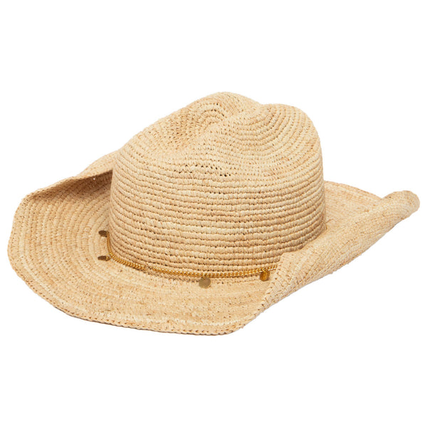 San Diego Hat Company Ines - Women's Crochet Raffia Cowboy