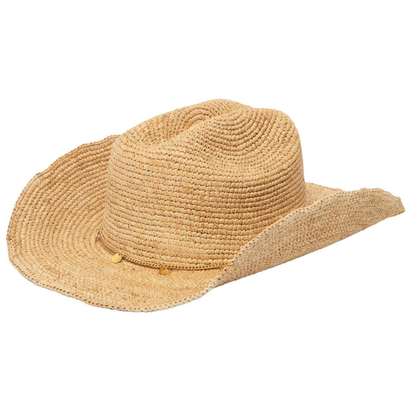 san diego hat company Ines - Women's Crochet Raffia Cowboy