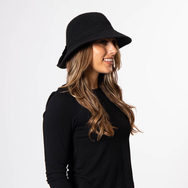 San Diego Hat Company Jean Ann - Bucket With Velvet Bow