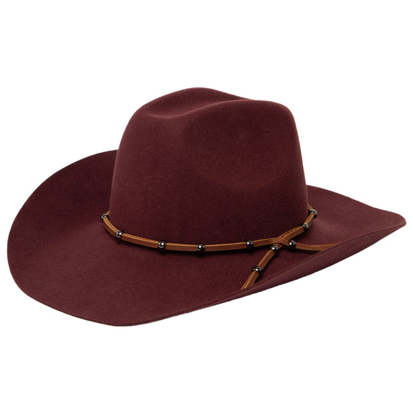 san diego hat company Jean - Cattleman's Crease Cowboy with Studded Leather Cording