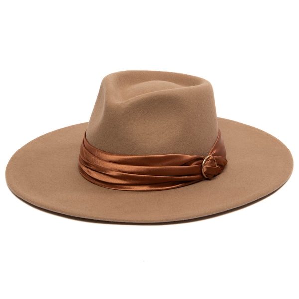 san diego hat company Josie Fedora by Trina Turk Camel