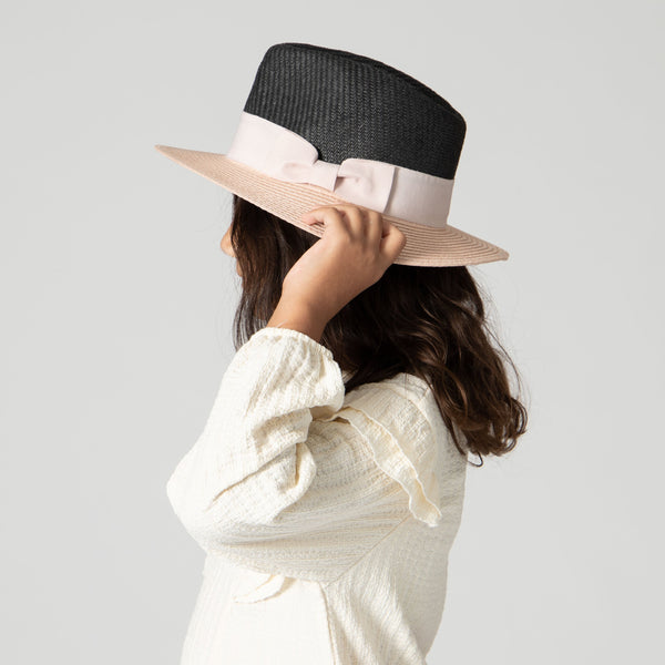 San Diego Hat Company Kid Paper Color Blocked Fedora