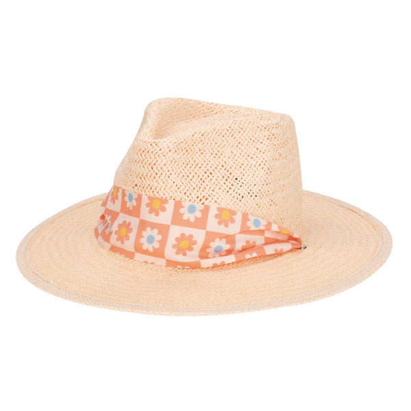 san diego hat company Kids Floral Paperbraid Fedora Hat