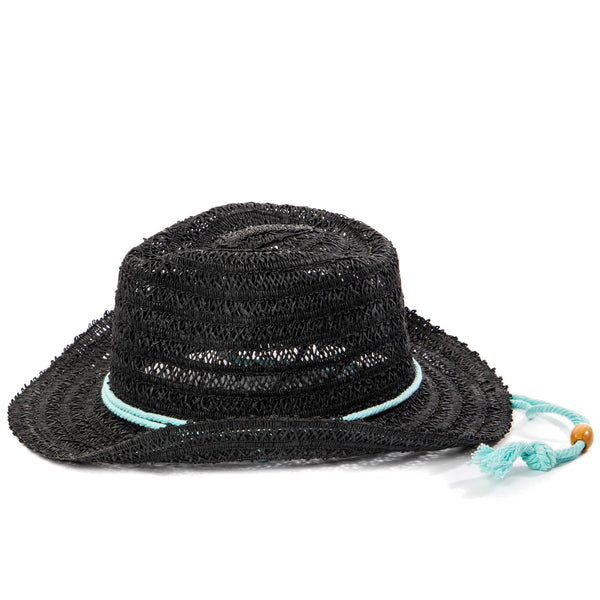 San Diego Hat Company Kids Pinch Crown Cowboy Black