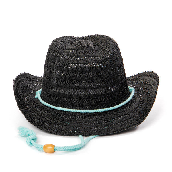 San Diego Hat Company Kids Pinch Crown Cowboy Black