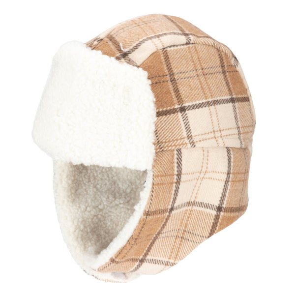 San Diego Hat Company Kids Plaid Trapper With Sherpa Brim