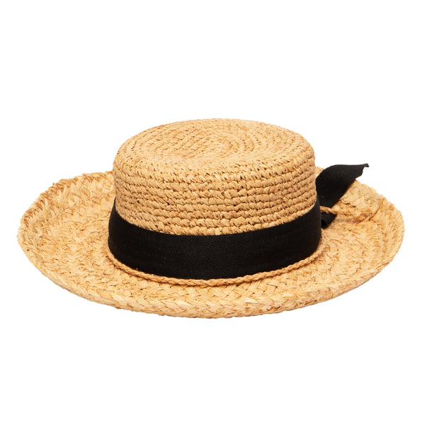 san diego hat company Kids' Raffia Hat With Ribbon (RHL9)