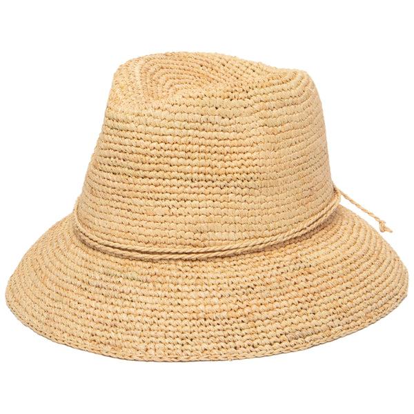 san diego hat company Laguna - Womens Crochet Raffia Bucket Natural