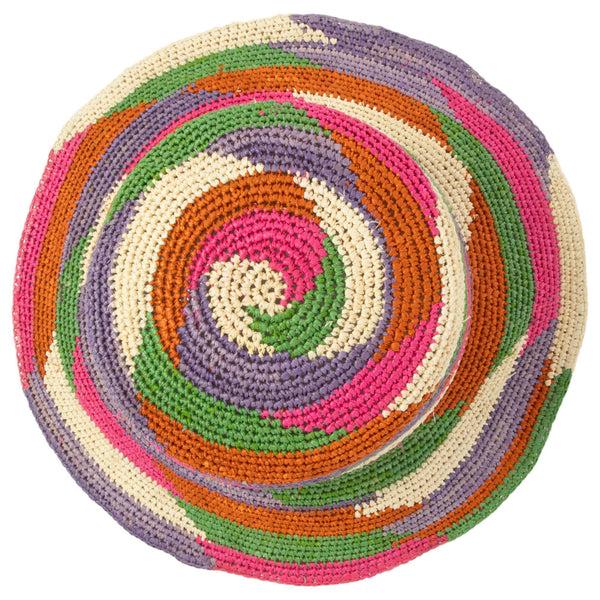 San Diego Hat Company Lucia - Mixed Crochet Raffia Bucket Hat