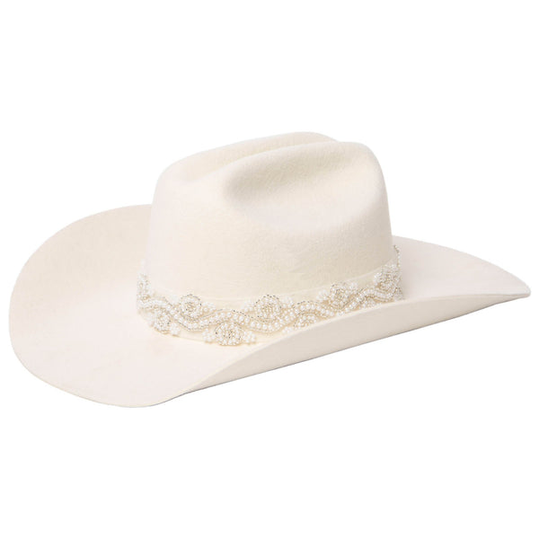 san diego hat company Lust - Women's Cattleman's Crease Cowboy with Pearl & Organza Band