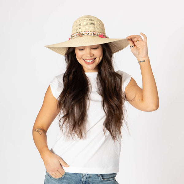 San Diego Hat Company Maria - Open Weave Pattern Sun Hat