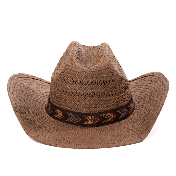 San Diego Hat Company Men's Cattleman's Crease Cowboy With Ventilation Chocolate