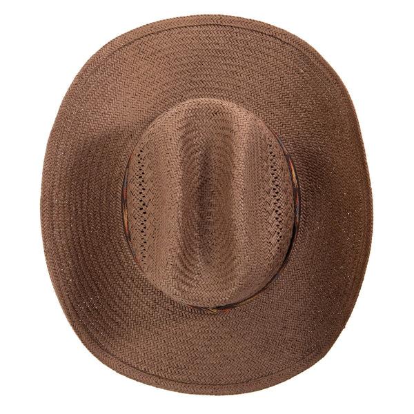 San Diego Hat Company Men's Cattleman's Crease Cowboy With Ventilation Chocolate