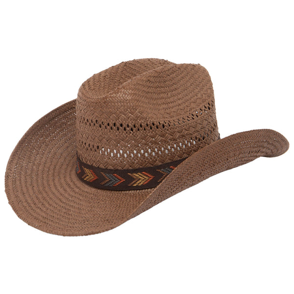 san diego hat company Men's Cattleman's Crease Cowboy with Ventilation Chocolate