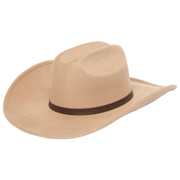san diego hat company Men's Cowboy with Faux Leather Band