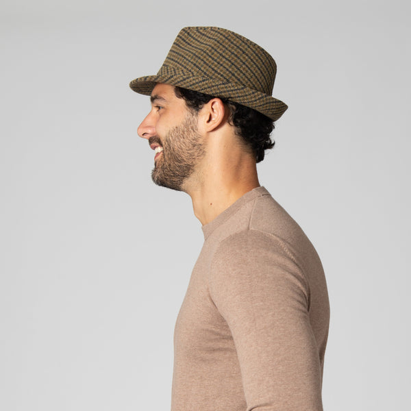 San Diego Hat Company Men's Houndstooth Plaid Fedora