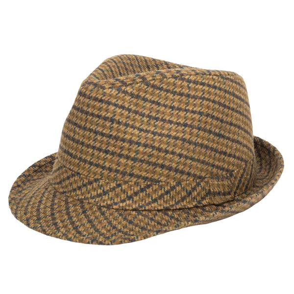 san diego hat company Men's Houndstooth Plaid Fedora