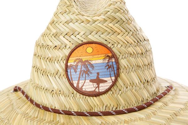 San Diego Hat Company Men's Straw Lifeguard With Vintage Surf Patch
