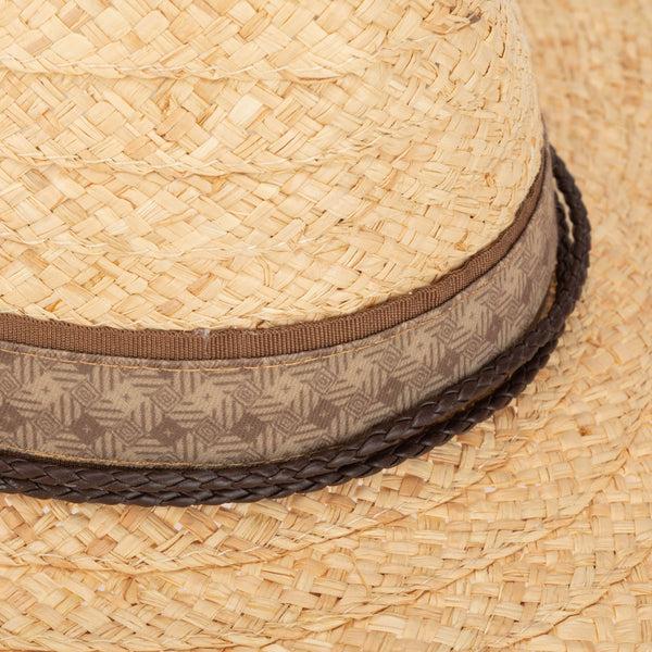 San Diego Hat Company Mens Raffia Fedora Lifeguard With Chin Cord
