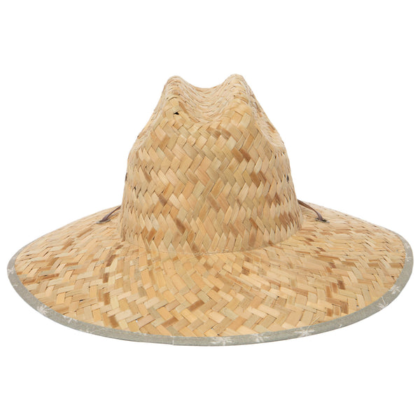 San Diego Hat Company Mens Straw Lifeguard With Palm Tree Printed Under-brim