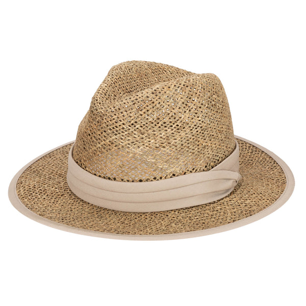 san diego hat company Mens Two Tone Rolled Brim Fedora