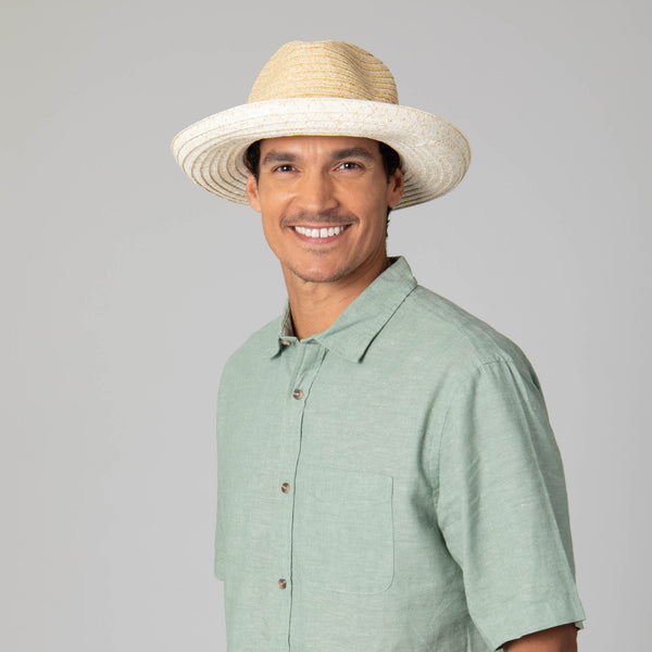 San Diego Hat Company Mens Two Tone Ultrabraid Rolled Brim Fedora