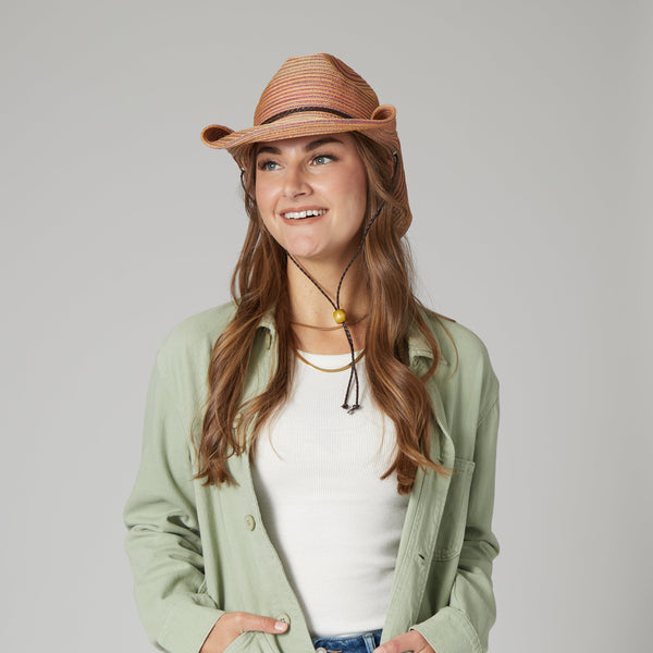 San Diego Hat Company Mimi - Women's Mixed Braid Cowboy Hat Rust