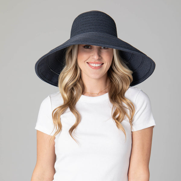 San Diego Hat Company Newport - Women's 6-way Round Crown Sun Hat Blue