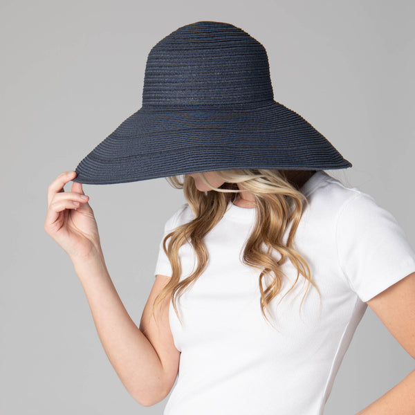 San Diego Hat Company Newport - Women's 6-way Round Crown Sun Hat Blue