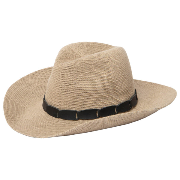 san diego hat company Norma - Pinch Crown Cowboy with Faux Leather Linked Band