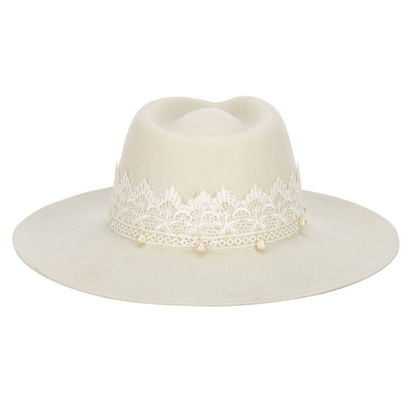San Diego Hat Company Now & Forever - Women's Felt Cowboy W/ Lace & Pearls