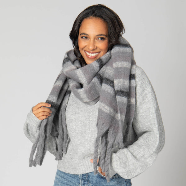 San Diego Hat Company Oakley - Woven Scarf With Tassled Ends