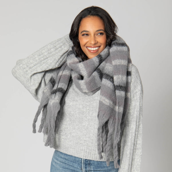 San Diego Hat Company Oakley - Woven Scarf With Tassled Ends