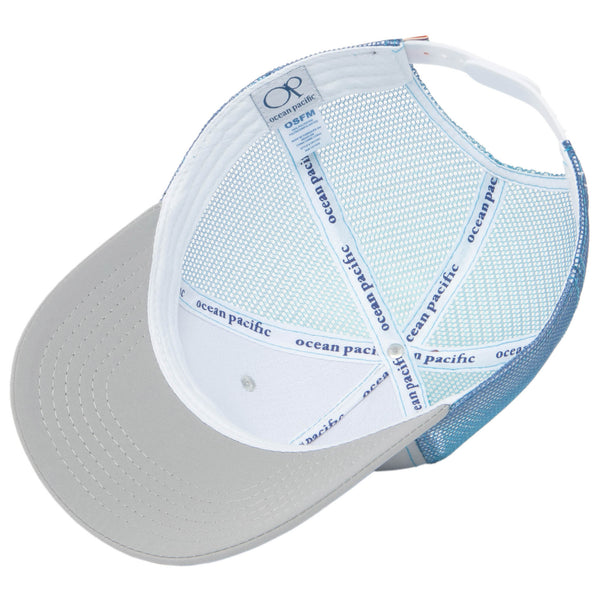 San Diego Hat Company Ocean Pacific - 5 Panel Trucker Hat With Blue Mesh