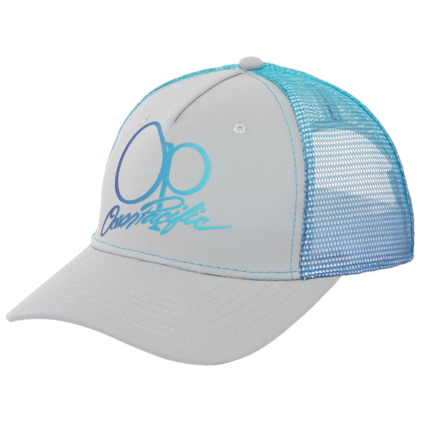 san diego hat company Ocean Pacific - 5 Panel Trucker Hat with Blue Mesh